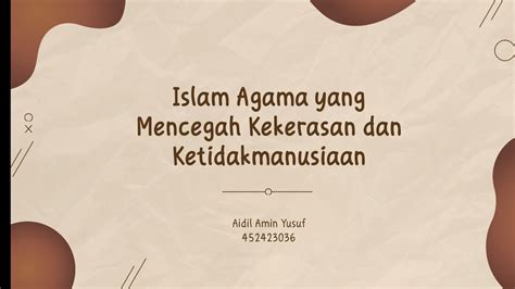 Aidil Amin Yusuf Pai Novianty Djafri Tugas Youtube