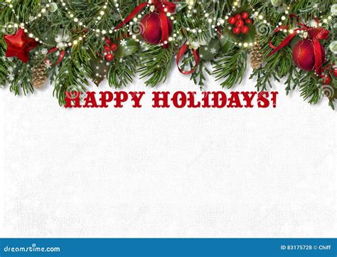 Happy Holidays Background with Greetings Stock Photo - Image of ...