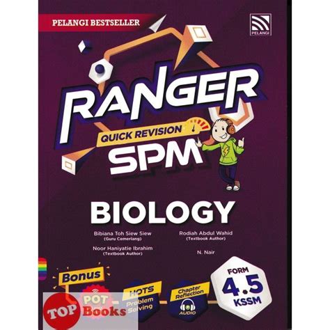 Topbooks Pelangi Ranger Quick Revision Spm Biology Form Kssm