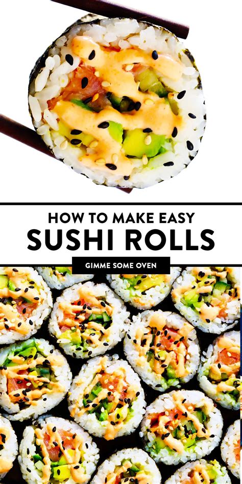 How To Make Sushi Rolls Maki Rolls Gimme Some Oven Recipe Sushi