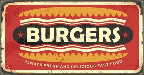 Retro Burger Sign Stock Illustrations 7300 Retro Burger Sign Stock Illustrations Vectors