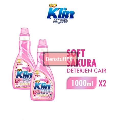 Jual Soklin Deterjen Cair Japanese Sakura Strawberry Botol Liter X