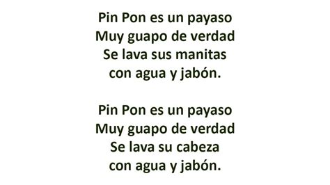 Pin Pon Es Un Payaso Letra Letra De Canci N Infantil Youtube