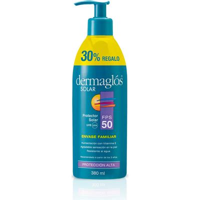 DERMAGLOS SOLAR FPS 50 380 ML Farmacia Antártida