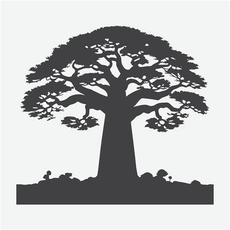 Print Majestic Baobab Tree Silhouette Nature S Timeless Guardian