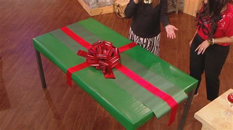 Holiday Table Decoration Idea How To Wrap Your Table Like A Christmas T Rachael Ray Show