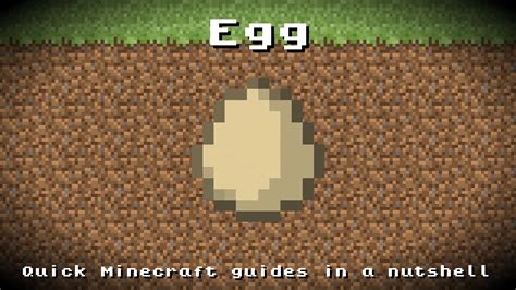 Minecraft - Egg! Recipe, Item ID, Information! *Up to date!* - YouTube