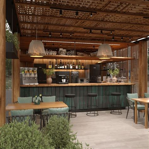 Летний стрит фуд | Arquitectura de restaurante, Ideas de cafetería ...