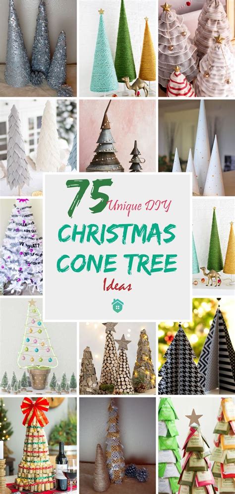 A Collage Of Christmas Trees With The Words 75 Unique Diy Christmas