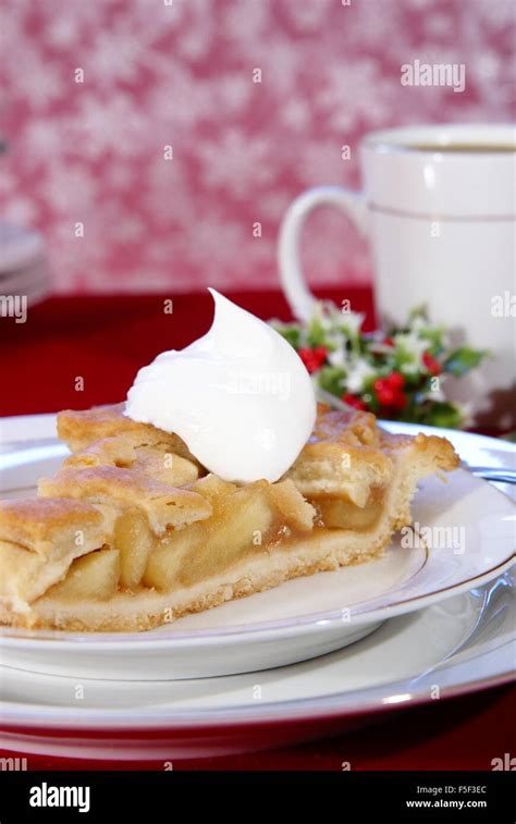 Recipe Of Apple Pie Slice With Whipped Cream