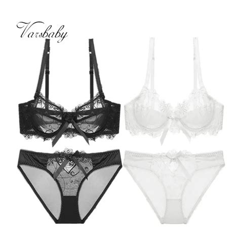 Varsbaby Sexy Deep V Plus Size Lingerie Ultra Thin A B C D Cup 2 Bra
