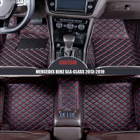 Custom leder Auto Boden Matten Für MERCEDES BENZ GLA Klasse 2013 2014