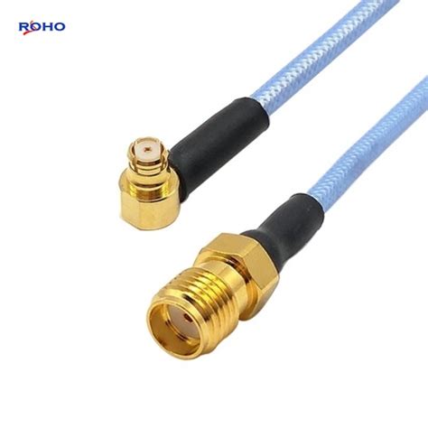 Smp Female Right Angle To Sma Female Connector Cable Assembly With Rg402 Semi Rigid Rf Cable