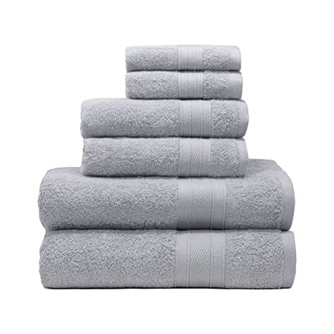 TRIDENT 6 Piece Bath Towel Set For Bathroom 2 Large Bath Towel 2