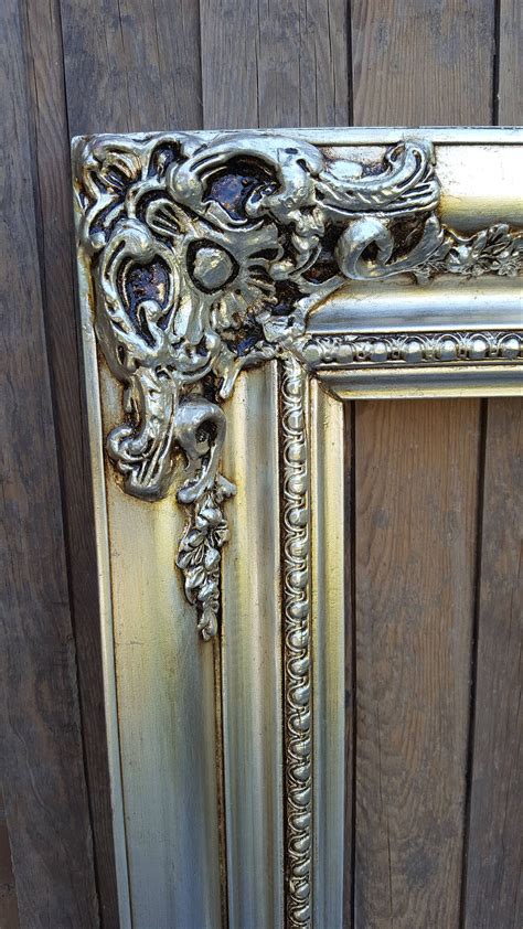 Colonial Style Frame Silver Leafwedding Frameornate Wood Etsy