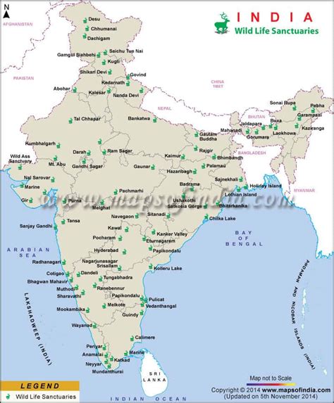 Wildlife Sanctuary In India Map