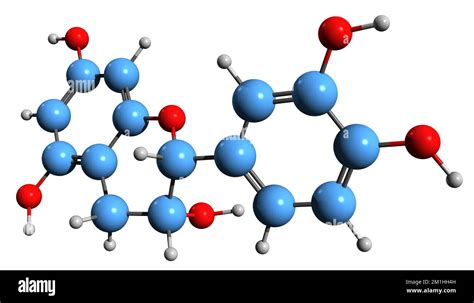 3d Image Of Epicatechin Skeletal Formula Molecular Chemical Structure