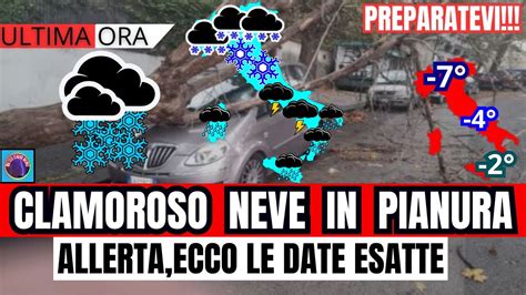 Meteo Italia Notizia Calmorosa Arriva La Neve In Pianura Giuliacci