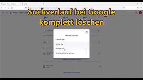 Google Suchverlauf L Schen Internetsuchverlauf Komplett L Schen Bei