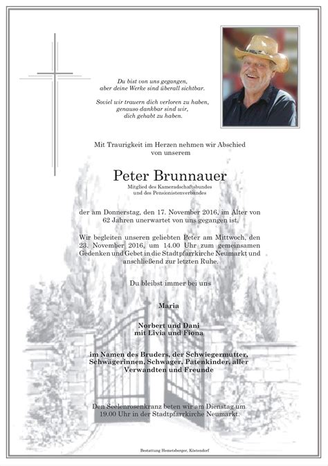 Brunnauer Peter Bestattung Hemetsberger Särge Urnen Beratung im