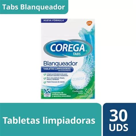 Corega Tabletas Blanqueadoras 4 En 1 30tabs Cuotas sin interés