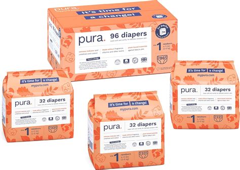 Amazon Pura Size 1 Eco Friendly Diapers 4 11lbs Hypoallergenic