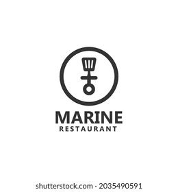 Marine Restaurant Logo Template Design Vector Stock Vector Royalty