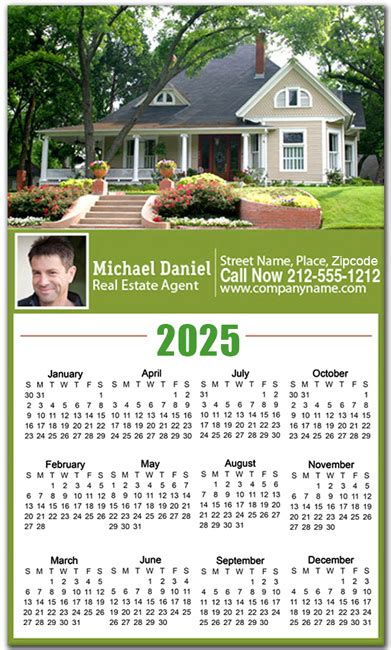 291x494 Custom Printed Magnetic Real Estate Calendars Magnets 20 Mil