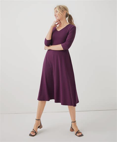 Pact Fit Flare Midi Party Dress