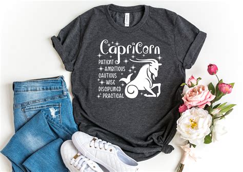 Capricorn Shirt Zodiac Sign Tshirt Capricorn Zodiac Etsy