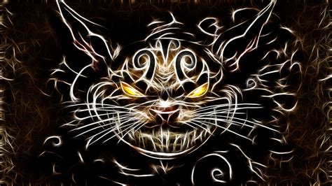 Fondos de pantalla ilustración criatura gato de Cheshire Tigre