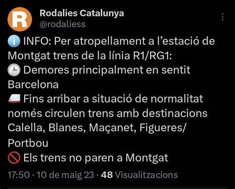 Joel Yotú on Twitter pot ser que un compte FALS de Rodalies