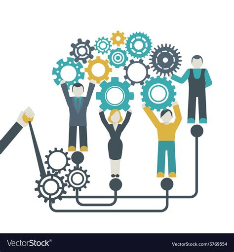 Gear Teamwork Concept Royalty Free Vector Image