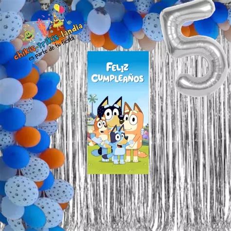 Kit Decoraci N Fiesta Bluey Cumplea Os Ni Os Globos Env O Gratis