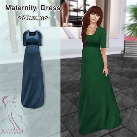 Second Life Marketplace Maternity Dress Blue