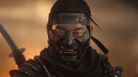 Ghost Of Tsushima Video Game Jin Sakai Mask Samurai HD Phone