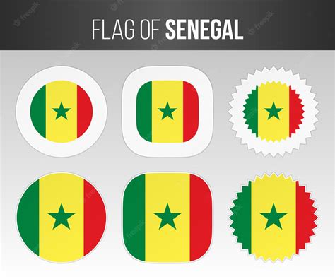 Premium Vector Senegal Flag Labels Badges And Stickers Illustration