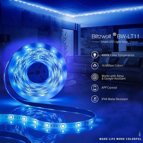 BlitzWolf BW LT11 Smart LED Light Strip With 4000K Color Temperature