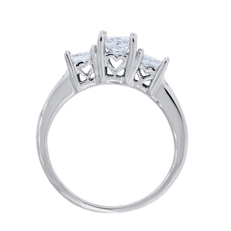 14k White Gold 1 10ctw Princess Cut Diamond Engagement Ring