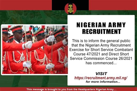 Nigerian Army Opens Portal For Recruitment