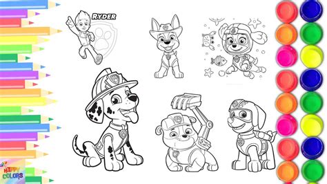 Dibuja Y Colorea A Las Personajes De La Patrulla Canina PAW PATROL