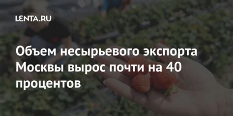 Объем несырьевого экспорта Москвы вырос почти на 40 процентов ...