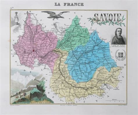 Carte géographique ancienne de la Savoie cartes livres anciens