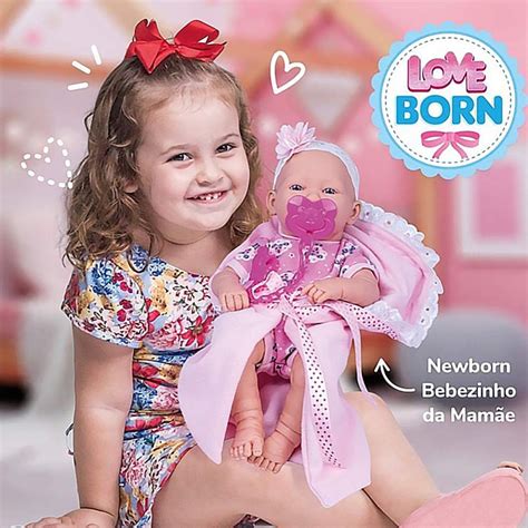 Boneca Bebê Love Born Bebezinho da Mamãe Fax Xixi Cotiplás