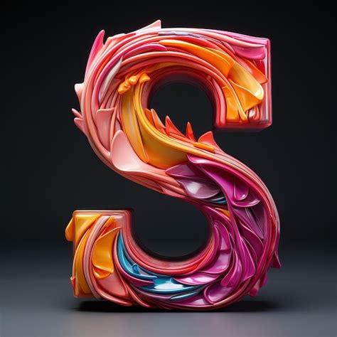 Premium Ai Image A Colorful Sculpture Of A Letter S Made Out Of
