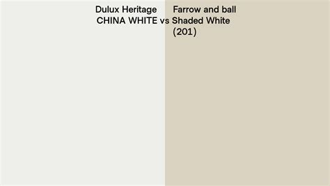 Dulux Heritage China White Vs Farrow And Ball Shaded White Side