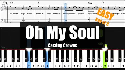 🎹casting Crowns Oh My Soul Key Of C Sheet Lyrics Chords Piano