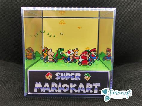 Diorama 3D Super Mario Kart SNES Intro TimerCraft