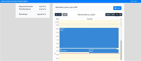 Students Online Internship Timesheet System Using PHP MySQLi With