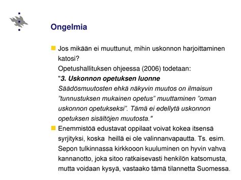 Katsomusopetuksen säädösten kehitys ja vuoden 2003 uskonnonvapauslaki